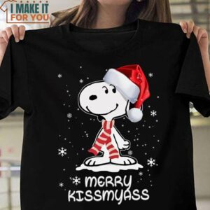 Snoopy Merry Kissmyass T-Shirt, Funny Gift Idea For Snoopy Fan