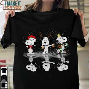 Snoopy Water Reflection Christmas T-Shirt, Snoopy Gifts for Every Occasion