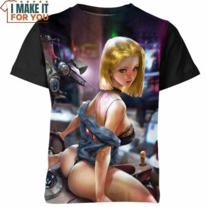 Android 18 T-Shirts for Sale, Unique Dragon Ball Z Character Design Android 18 T-Shirts for Sale, Unique Dragon Ball Z Character Design
