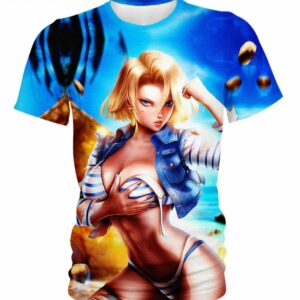 Android 18 Sexy Art Dragon Ball Z Shirt, Tee for Anime Lovers Android 18 Sexy Art Dragon Ball Z Shirt, Tee for Anime Lovers