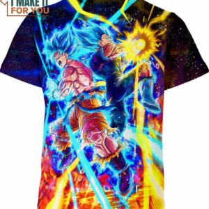 Goku X Vegeta Dragon Ball Z Shirt, Vibrant Goku & Vegeta Printed Tee for Fans