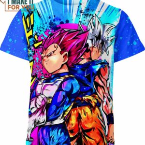 Son Goku And Vegeta Dragon Ball Z Shirt, Ultra Instinct Goku 3D Printed Tee