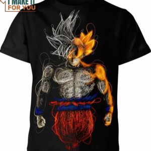 Son Goku Dragon Ball Z Shirt, Vibrant Goku Printed Tee for Fans