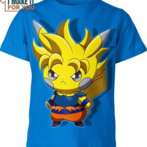 Son Goku Dragon Ball Z x Pikachu Pokemon Shirt