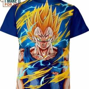 Vegeta Dragon Ball Z Shirt, Unique 3D Goku T-Shirt for Anime Fans