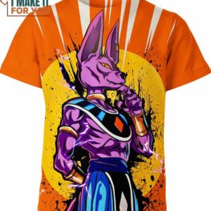Beerus Cool Art Dragon Ball Z Shirt, Dragon Ball Gift for All Ages