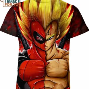 Deadpool X Vegeta Dragon Ball Z Shirt, Eye-catching Dragon Ball Z Apparel