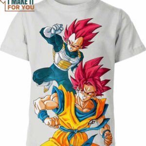 Dragon Ball Z 3D T-Shirt, Vibrant Goku Vegeta Printed Tee for Fans