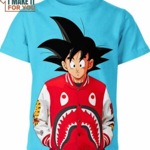 Goku Dragon Ball Z A Bathing Ape Shirt, Stylish Goku 3D Printed Tee