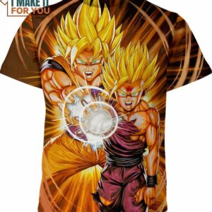 Son Gohan And Goku Dragon Ball Z Shirt, Iconic Dragon Ball Z Duo Design