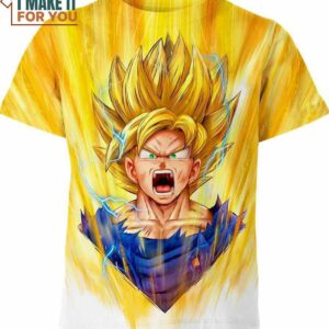 Stylish Dragon Ball 3D Printed Tee, Son Goku Shirt for Anime Lovers