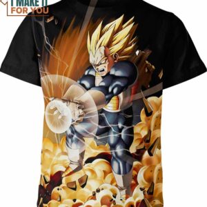 Vegeta Dragon Ball Z Shirt, Super Saiyan Vegeta 3D Tee for Anime Lovers