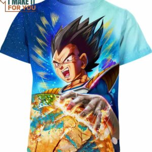 Vegeta Dragon Ball Z Shirt, Unique 3D Vegeta T-Shirt for Anime Fans