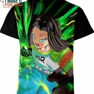 Android 17 Dragon Ball Z Shirt, Unique Dragon Ball Z Character Design Android 17 Dragon Ball Z Shirt, Unique Dragon Ball Z Character Design