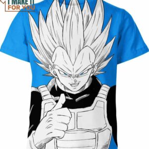Vegeta Classic Dragon Ball Z Shirt, 3D Tee for Anime Lovers
