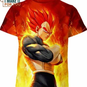 Vegeta Dragon Ball Z Shirt, Super Saiyan Vegeta 3D Tee for Anime Lovers