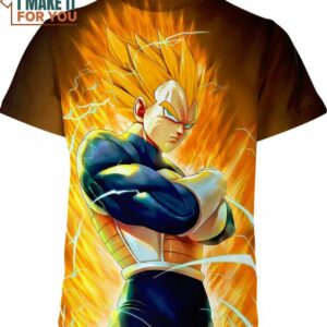 Vegeta Dragon Ball Z Shirt, Unique 3D Vegeta T-Shirt for Anime Fans
