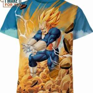 Vegeta Fighting Dragon Ball Z Shirt, Dragon Ball Gift for All Ages