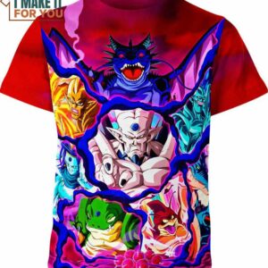 All Villains Dragon Ball Z Shirt, Stylish Dragon Ball 3D Printed Tee All Villains Dragon Ball Z Shirt, Stylish Dragon Ball 3D Printed Tee