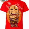 Cute Krillin Dragon Ball Z Shirt, 3D Tee for Anime Lovers