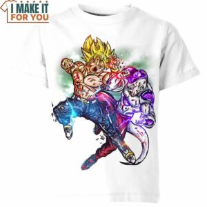 Goku And Frieza Dragon Ball Z Shirt, Vibrant 3D Printed Tee for Fans