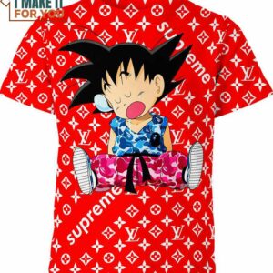 Goku X Bape Supreme Shirt, Perfect Dragon Ball Gift Idea