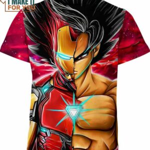 Iron Man X Son Goku Dragon Ball Z Shirt, Dragon Ball Gift for All Ages