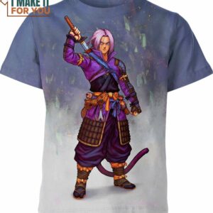 Samurai Trunks From Dragon Ball Z Shirt, 3D Tee for Anime Lovers
