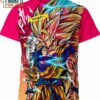 Son Goku Super Saiyan Power Dragon Ball Z Shirt, 3D Tee for Anime Lovers