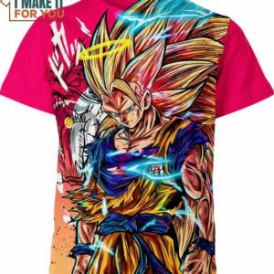 Son Goku Super Saiyan Power Dragon Ball Z Shirt, 3D Tee for Anime Lovers