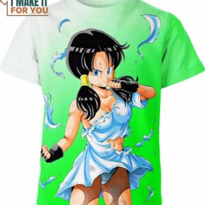 Videl From Dragon Ball Z Shirt, Stylish Dragon Ball 3D Printed Tee Videl From Dragon Ball Z Shirt, Stylish Dragon Ball 3D Printed Tee