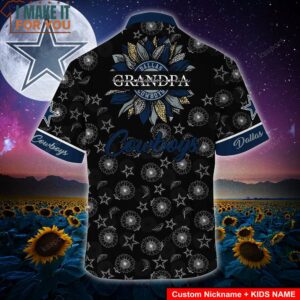Dallas Cowboys NFL Hawaiian Shirt Sunflower Custom Your Nickname Best Gift For Fathers Day 2
