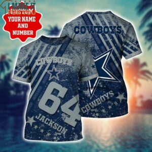 Dallas Cowboys NFL Personalized 3D Shirt, Dallas Cowboys Gifts for Football Lovers