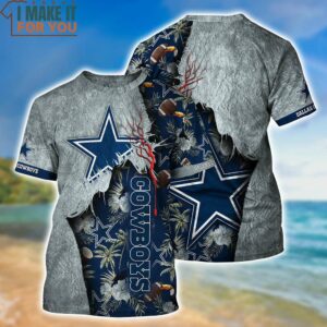 Dallas Cowboys Tropical NFL 3D T-Shirt