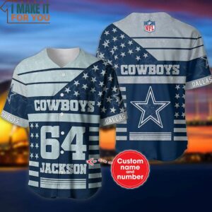 Dallas Cowboys Personalized Baseball Jersey, Unique Dallas Cowboys Gifts