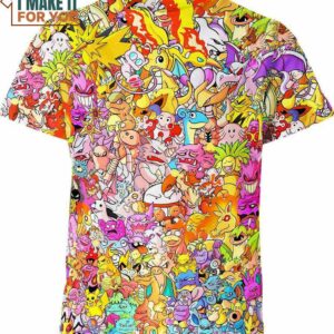 All Kanto Pokemon Shirt, Perfect Present for Pokemon Fans