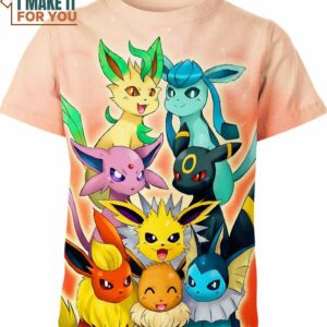 Eevee Evolutions Pokemon Shirt, Adorable Pikachu Shirts