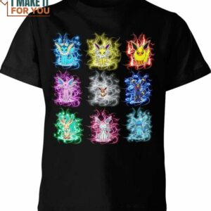 Eevee Evolutions Pokemon Shirt, Pokemon Clothing for Adults