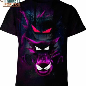 Gengar Haunter Gatsly Pokemon Shirt, Pokemon Men and Women’s Clothing