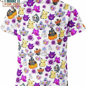 Gengar Mimikyu Gatsly Halloween Pokemon Shirt, Unique Pokemon Gifts