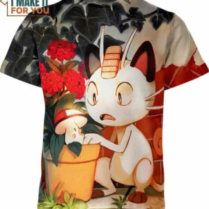 Meowth Pokemon Shirt, Pokemon Clothing for Adults