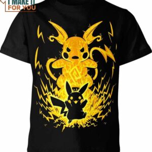 Pikachu Raichu Pokemon Shirt, Best Pokemon Gifts