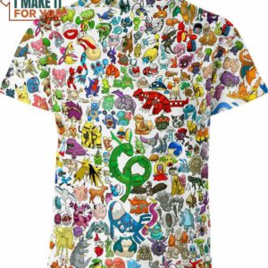 Pocket Monsters Pokemon Shirt, Amazing Presents for Pokemon Fans of All Ages