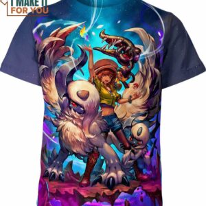 Absol Mawile Mega Absol Pokemon Shirt, Stylish Pokemon 3D Printed Tee