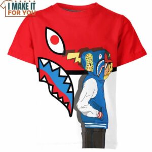 Ash Ketchum And Pikachu Pokemon X Bape Shirt, Perfect Present for Pokemon Fans Ash Ketchum And Pikachu Pokemon X Bape Shirt, Perfect Present for Pokemon Fans