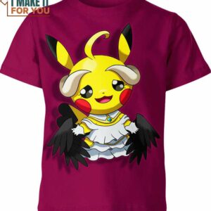 Albedo Overlord x Pikachu Pokemon Shirt, Top Pokemon Gifts for Adults Albedo Overlord x Pikachu Pokemon Shirt, Top Pokemon Gifts for Adults