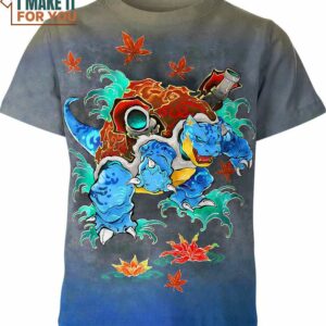 Blastoise Japan Art Pokemon Shirt, Unique Pokemon Gifts Blastoise Japan Art Pokemon Shirt, Unique Pokemon Gifts