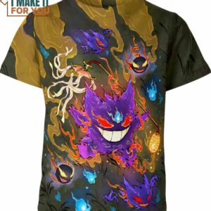 Gengar Haunter Gatsly Japan Art Pokemon Shirt, Top-Rated Pokemon T-Shirts