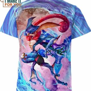 Greninja 3D Pokemon Shirt, Stylish Pokemon 3D Printed Tee
