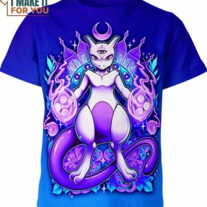 Mewtwo 3D Art Pokemon Shirt, Ultimate Pokemon Gift